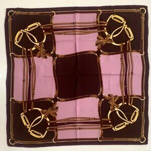 BASLER CHECK BRIDLE PURPLE LARGE silk Scarf 35/36 in